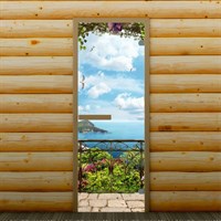 Дверь левое открывание &quot;Морской пейзаж&quot;, 190 х 70 см, с фотопечатью 6 мм Добропаровъ