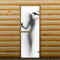 Дверь левое открывание "Девушка", 190 х 70 см, с фотопечатью 6 мм Добропаровъ