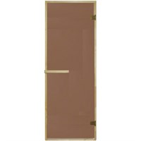 Дверь для бани и сауны стеклянная «Бронза матовая», 190×70см, 8мм