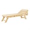 Лежак нераскладной с регулируемым подголовником 180х55х44,5см, липа "Добропаровъ" - фото 1823353