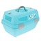 Переноска пластиковая "Неон", 48 х 32 х 29,5 см, вес животного до 5 кг, голубая - фото 2023225