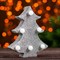 Новогодний декор с подсветкой "Ёлка" серебро 4,5×13×15,5 см - фото 2028720