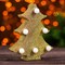 Новогодний декор с подсветкой "Ёлка" золото 4,5×13×15,5 см - фото 2028723
