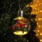 Елочный шар "Ягоды", 1 LED, от батареек, Т/БЕЛЫЙ - фото 2029514