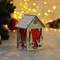 Подвеска световая "Домик с Оленем", 11х15х8 см, 1 LED, бат.(в комп), красное окно, Т/БЕЛЫЙ - фото 2029902