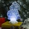 Подставка световая "Дед Мороз,Олень в шаре",25х15.5 см, 7 LED, 3хААА (не в компл.), БЕЛЫЙ - фото 2030234
