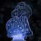 Подставка световая "Дед Мороз,Олень в шаре",25х15.5 см, 7 LED, 3хААА (не в компл.), БЕЛЫЙ - фото 2030236
