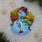 Световая картинка на присоске "Снеговичок"(батарейки в комплекте), оптоволокно, 1 LED, RGB - фото 2030488