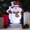 Световая картинка на подставке "Снеговик", SMD 2835, 8 LED, 3*АА (не в комплекте) - фото 2030619