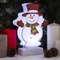 Световая картинка на подставке "Снеговик", SMD 2835, 8 LED, 3*АА (не в комплекте) - фото 2030648