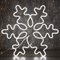 Фигура из неона "Снежинка", 67 см, 5 метров, 600 LED, 220 В, БЕЛЫЙ - фото 2031704