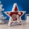 Фигура деревянная "Звезда Двор и Олени", 22х22х4 см, 2*AАA (не в компл.) 6 LED, красный фон - фото 2032072