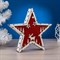 Фигура деревянная "Звезда Олень", 22х22х4 см, 2*AАA (не в компл.) 6 LED, красный фон - фото 2032076