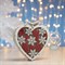 Фигура деревянная "Сердце Снежинки", 19х19х3.5 см, 2*AA (не в компл.) 5 LED, белое - фото 2032088