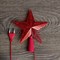 Фигура "Звезда Красная ёлочная" 15х15 см, пластик, 10 LED, 2 м провод, 240V КРАСНЫЙ - фото 2032148