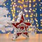 Фигура деревянная "Звезда Сказка", 33х33х5 см, 2*AАA (не в компл.) 6 LED, красный фон - фото 2032150