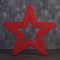 Фигура уличная "Звезда красная", 56х56х4 см, пластик, 220В, 3 метра провод, фиксинг, КРАСНЫЙ   36124 - фото 2032212