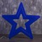 Фигура уличная "Звезда синяя", 56х56х4 см, пластик, 220 В, 3 метра провод, фиксинг, СИНИЙ - фото 2032220