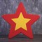 Фигура уличная "Звезда красно-жёлтая", 58х58х4 см, пластик, 220В, 3 м провод, контр. 8р. - фото 2032224