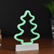 Ночник "Елочка" LED (зеленый свет) батарейки 2хAA 16,5х2,7х24,5 см. - фото 2032453