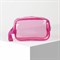 Косметичка ПВХ, отдел на молнии, с ручкой, цвет малиновый - фото 2062279