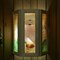 Абажур деревянный "Добропаровъ" со вставками из стекла с УФ печатью, 33х29х12см - фото 2065799