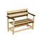 Скамейка с подлокотником "Зебра", нераскладная, наличник, 100х55х90см - фото 2065904