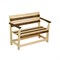Скамейка с подлокотником "Зебра", нераскладная, наличник, 140х55х90см - фото 2065910
