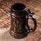 Кружка для пива "Рак", цвет темно-коричнвый, глазурь, 1 л - фото 2071425