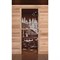 Дверь для бани и сауны "Банька в лесу", бронза, 8мм, УФ-печать, 190х70см - фото 2079614